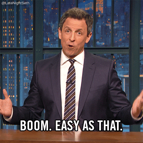 Seth Meyers Boom GIF by Late Night with Seth Meyers