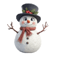 Boys Girls Snowman Sticker
