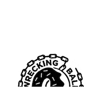 wreckingballdoughnuts dundee wrecking ball doughnuts wreckingballdoughnuts dundee doughnuts Sticker