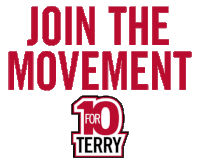 10 For Terry Join The Movement Sticker by Terry College of Business