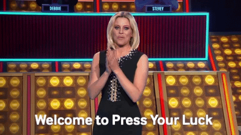 abcnetwork giphygifmaker welcome elizabeth banks press your luck GIF
