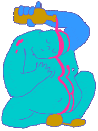 happy clean up Sticker by Ian Ballantyne