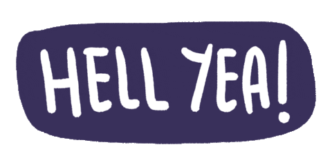 hell yeah ok Sticker by yessiow