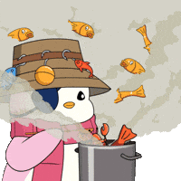 Vibes Cooking GIF by Pudgy Penguins