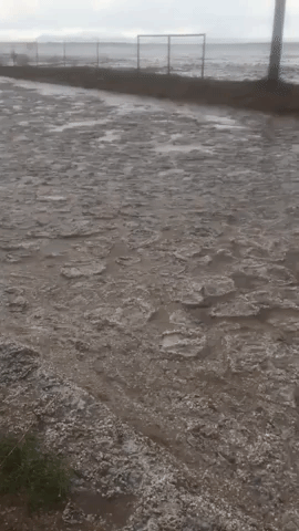 'River of Hail' Floods County Road North of Lubbock