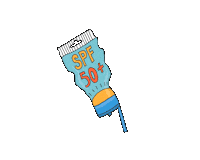 Summer Beach Sticker by Sam Leighton-Dore
