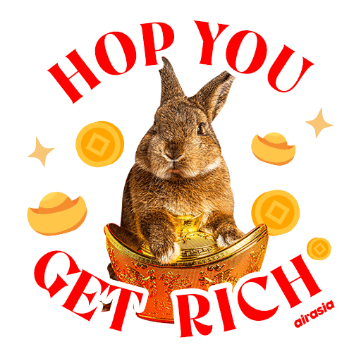 Chinese New Year Bunny Sticker by airasia