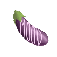 scoutdandelion food mood vegetable eggplant Sticker