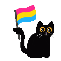 Happy Black Cat Sticker