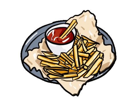 Hungry French Fries Sticker by Sad Potato Club