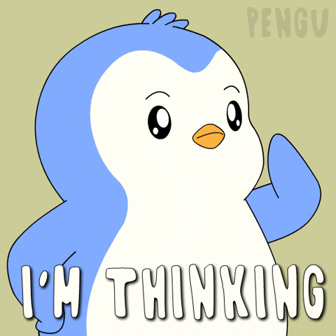 Let Me Think GIF by Pudgy Penguins