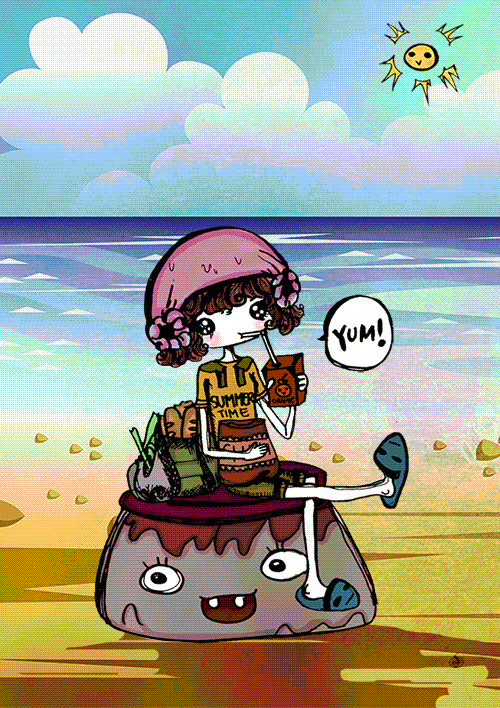 Summer Time Animation GIF by Florens Debora