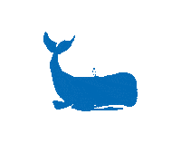 Waving Blue Whale Sticker by Entdecke das Blaue in Dir.