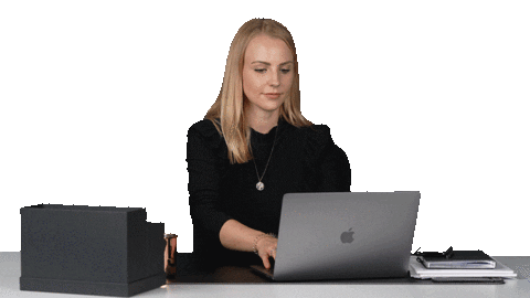 Desk Working Sticker by Maalia Agentur