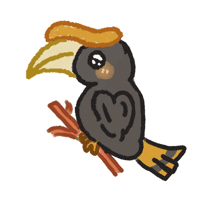 Rhinoceros Hornbill Bird Sticker