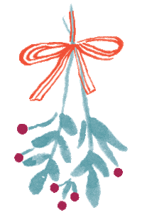 Under The Mistletoe Christmas Sticker by Meri Meri