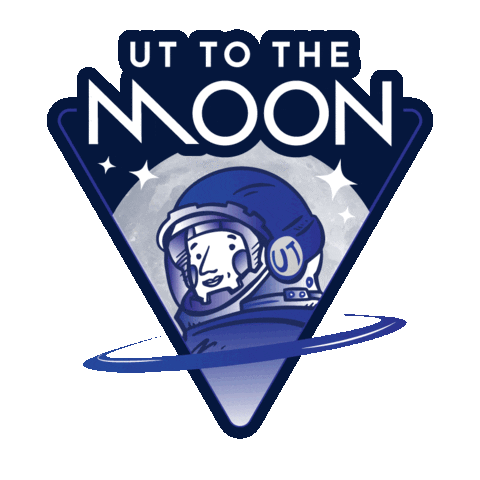 Ut To The Moon Sticker by Universal Traveller