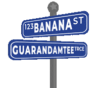Banana Roadsign Sticker by Glennda Baker
