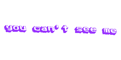 You Cant See Me Sticker by anthony