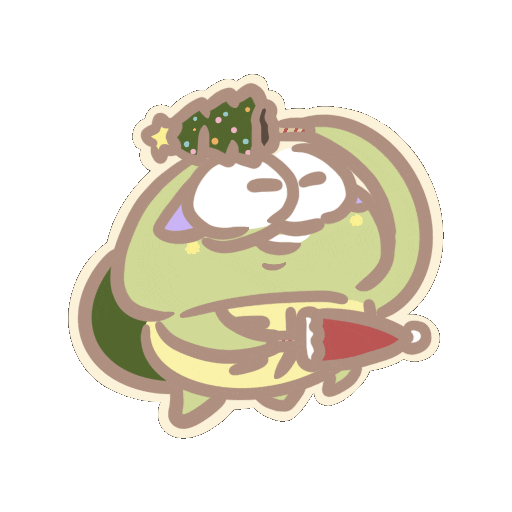 Christmas Turtle Sticker