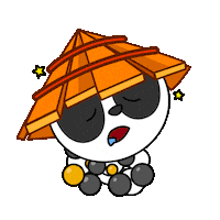 Sleepy Panda Sticker by Imaginary Ones