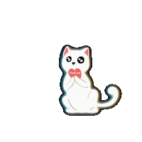 moonandace love cat hungry wink Sticker