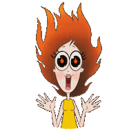 Fire Hair Sticker