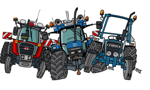 Ford Tractor Sticker by Trekkerweb