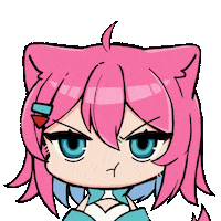 Angry Cat Sticker by Anime Onegai