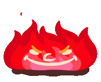 Angry Fire Sticker by Yeremia Adicipta