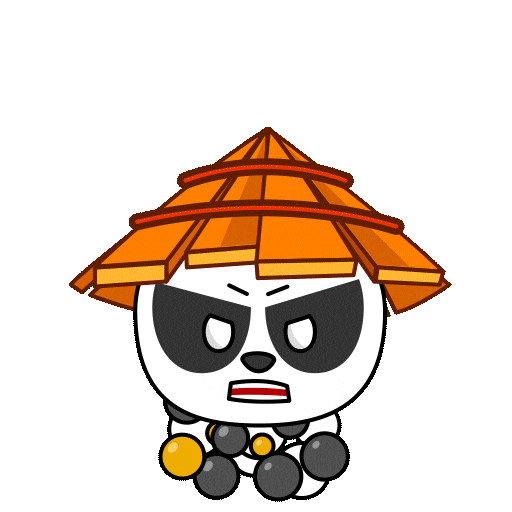 Angry Panda Sticker by Imaginary Ones