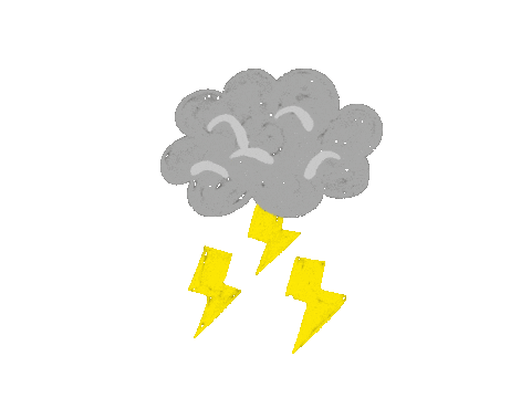 Lightning Thunder Sticker