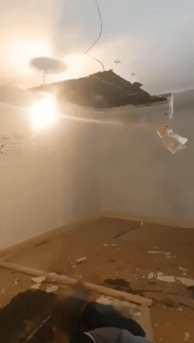 Construction Worker Takes Out Entire Ceiling With Nothing but a Shovel