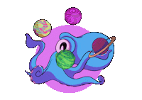 OCTONAUTA galaxy octopus planets polpo Sticker