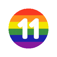 Rainbow Number Sticker