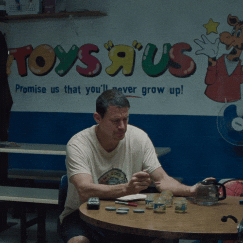 Channing Tatum Drinking GIF by roofmanmovie