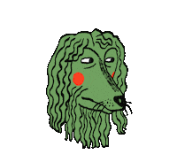 Dog Wind Sticker by Jolanda Zürcher