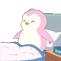 Stretching Good Morning Sticker by Pudgy Penguins