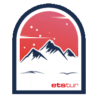 etstur snowboard kayak tatil dag Sticker