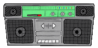Radio Boombox Sticker