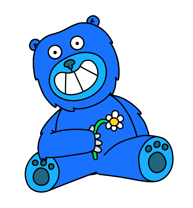Flower Bear Sticker by Earth Cubs