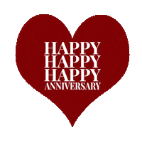 Happy Anniversary Sticker by Rad Red Creative