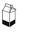 kolamsusustudio black and white milk pack animated logo Sticker