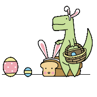 Easter Bunny Sticker by Loof and Timmy