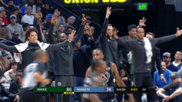 celebrate lets go GIF by NBA