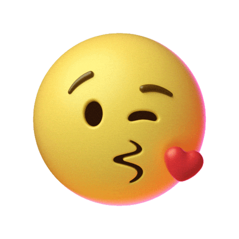 Love You Kiss Sticker by Emoji