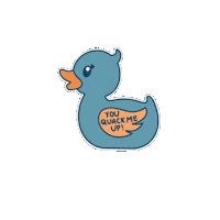 Orange Duck Sticker