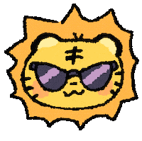 Sunglasses Tiger Sticker