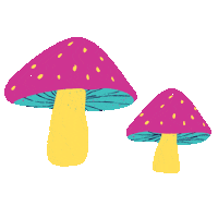 Mushroom Sticker by Leanna Lins Wonderland