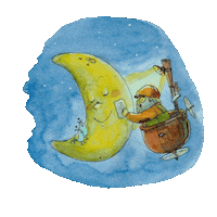 Sleepy Full Moon Sticker